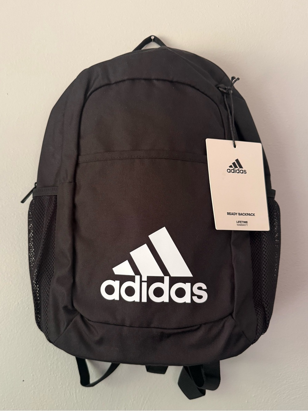 adidas Black and White Logo Backpack - Men's Sport Pack